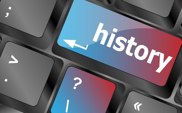 Laptop keyboard and key history on it vector , keyboard keys, keyboard button
