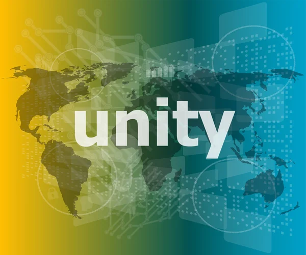 Unity text på Digital Touch Screen-Business conceptvector citattecken med tunna linje pratbubbla. begreppet Citation, info, vittnesmål, meddelande, textruta — Stock vektor