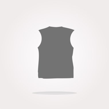 Kadın ya da erkek kıyafetleri. Tişört ağı simgesi beyaza izole edilmiş. Vektör çizimi. Vektör Simgesi