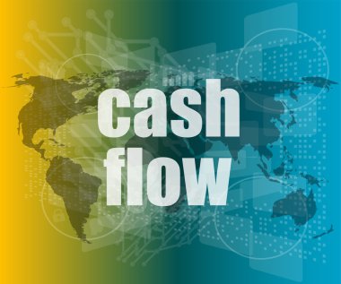 ince satır konuşma balonu ile finansal başarı vektör tırnak işaretleri gösteren dijital ekranda iş kelimeleri nakit akışı. alıntı kavramı, bilgi, referansları, bildirim, textbox. düz stil