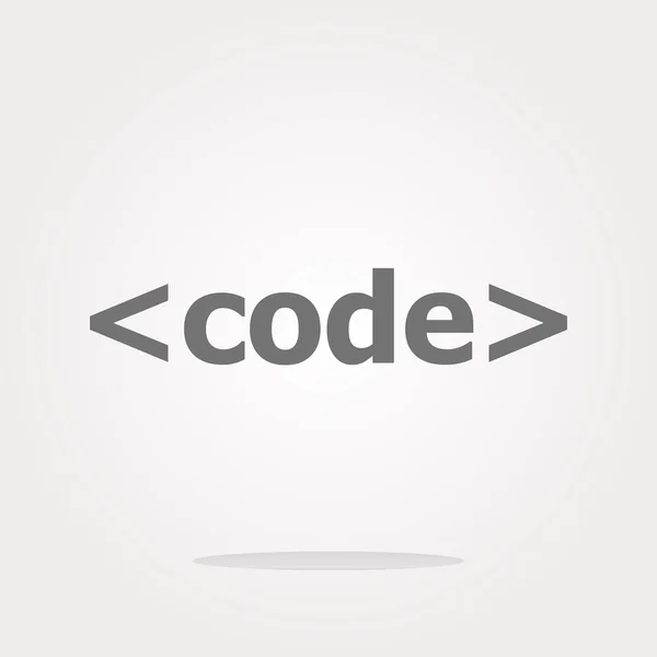 코드 사인 아이콘. 프로그래밍 언어의 상징. 순환 버튼. 벡터 일러스트. 반사기 — 스톡 벡터