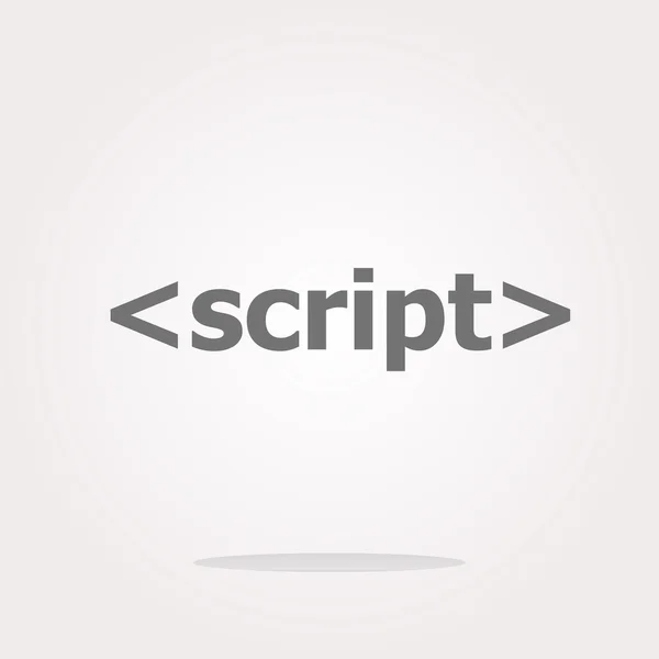 Script sign icon. Programming language symbol. Circles buttons . Vector illustration. Vector Icon — Stock Vector