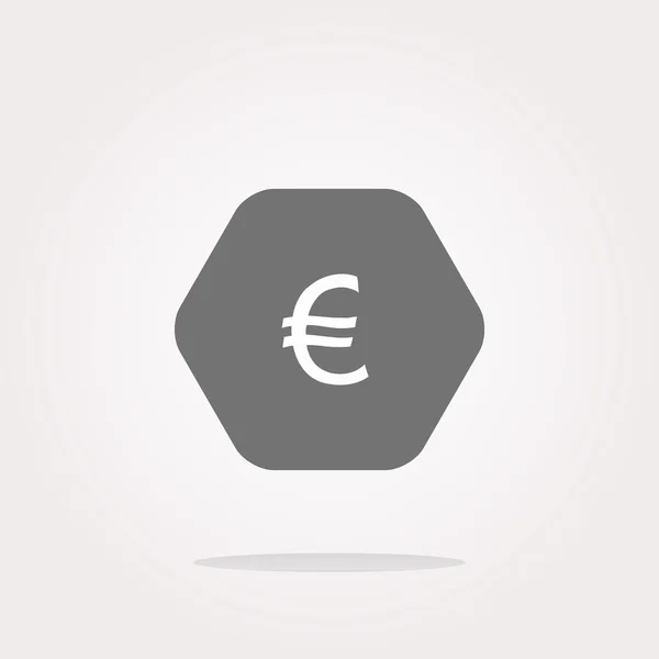 Icono web en la nube con euro eur signo de dinero. Ilustración vectorial — Archivo Imágenes Vectoriales