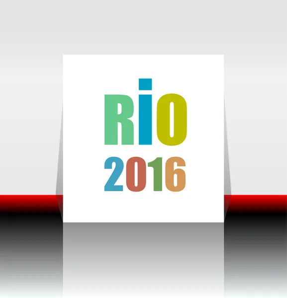 Jel jel Rio Olimpia 2016-ban a brazil zászló színe. Brazil karnevál. Vektoros illusztráció — Stock Vector