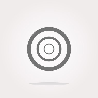 Hedef simgesi. İşaretçi sembolü. Modern UI web sitesi düğmesi. Vektör illüstrasyonu