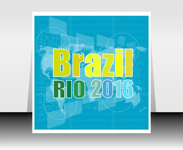 Vector Brazil Rio Summer Games 2016. Flat design graphic clip art abstract illustration. — Stock Vector