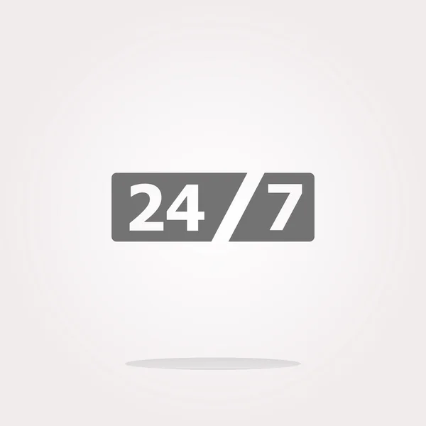 Service och support för kunder. 24 timmar om dygnet och 7 dagar i veckan ikon. Vektorillustration — Stock vektor