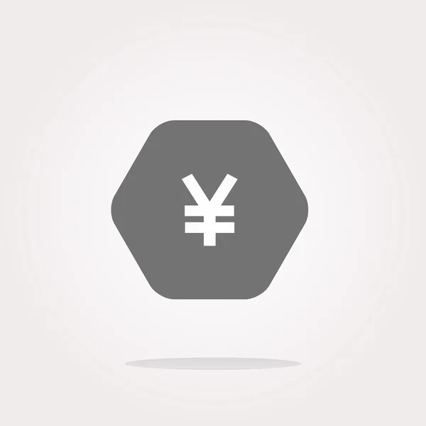 Icône web sur signe de protection avec signe d'argent yen. Illustration vectorielle — Image vectorielle