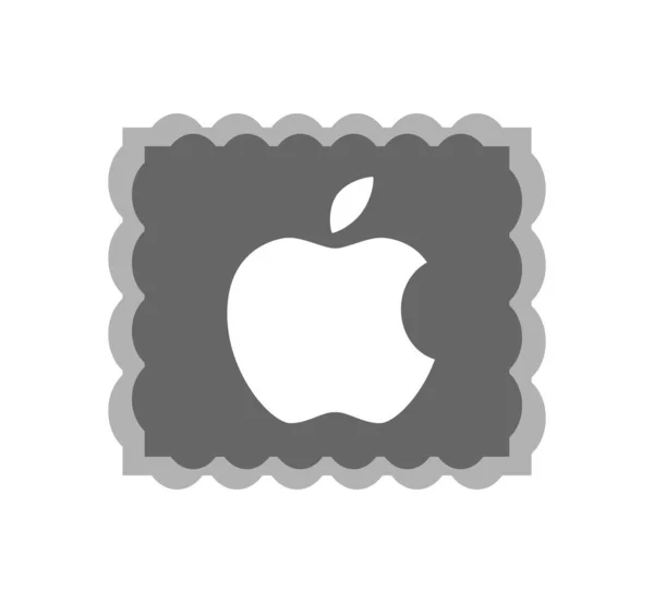 Logotipo Apple Apple Corporação Americana Desenvolve Vende Eletrônicos Consumo Computadores — Fotografia de Stock