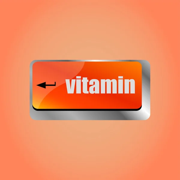 Vitamin Ord Dator Tangentbord Nyckel — Stockfoto