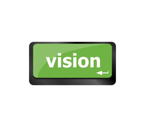 Concetto Business Vision Con Tasto Sulla Tastiera Del Computer — Foto Stock