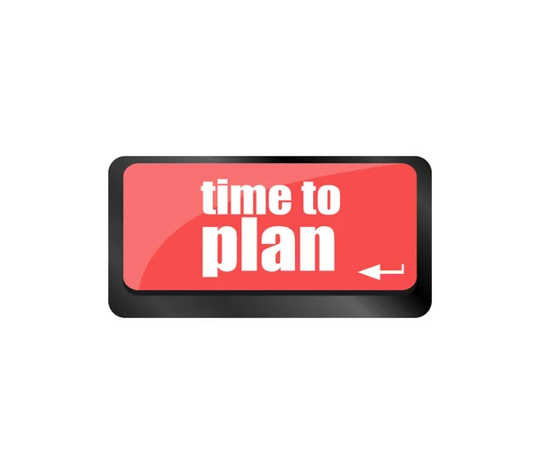 Future Time Plan Concept Key Computer Keyboard — Stock Photo, Image