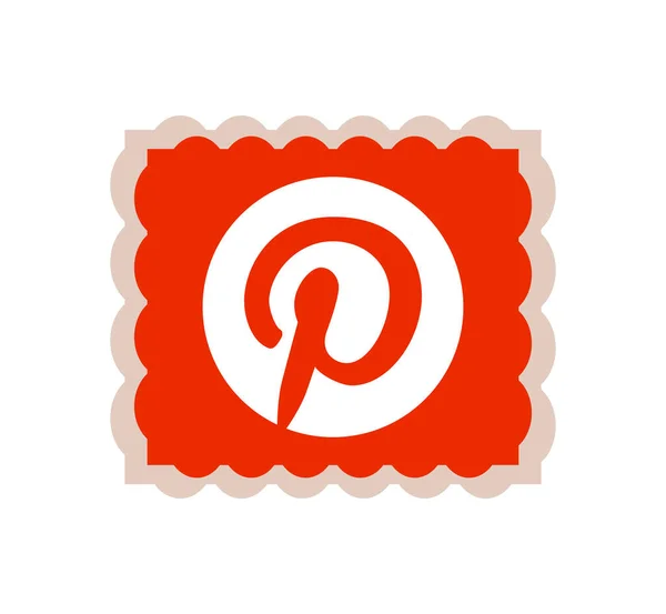 Logotipo Pinterest Pinterest Aplicativo Web Móvel Que Opera Site Compartilhamento — Fotografia de Stock