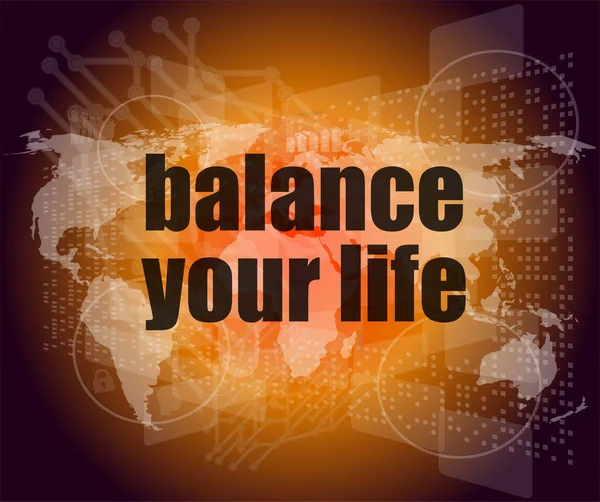 Life Style Concept Words Balance You Life Digital Screen — Stock Photo, Image