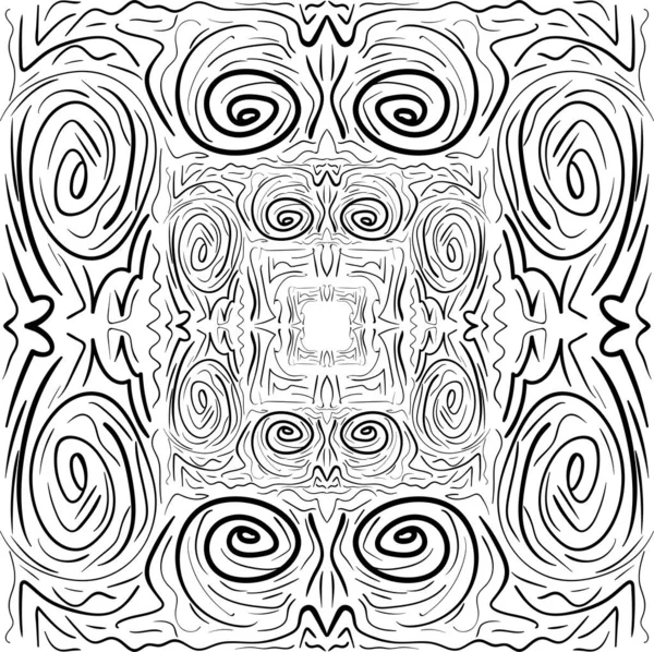 Mandala Aislado Sobre Fondo Blanco Ilustración Abstracta Del Vector Patrón — Vector de stock