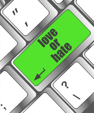 Sevgi ya da nefret ilişkileri iletişim izlenimleri reytingler bilgisayar klavye anahtarını gözden geçirir,