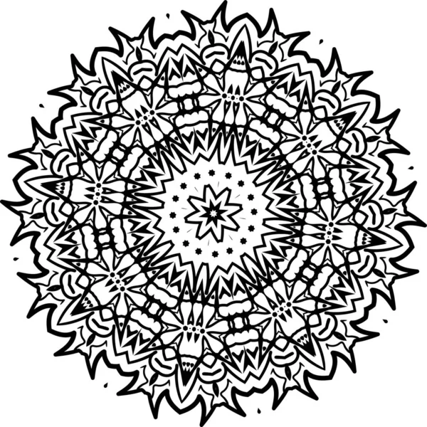 Mandala Aislado Sobre Fondo Blanco Ilustración Abstracta Del Vector Patrón — Vector de stock