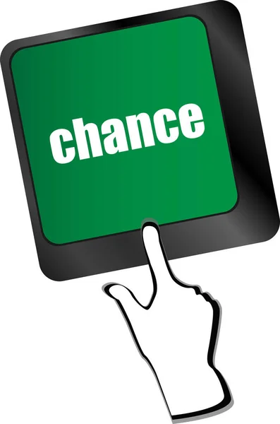 Chance Button Computer Keyboard Key — Stock Photo, Image