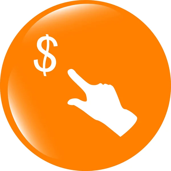 Nás Dolar Lidé Ruce Webové Ikony Izolované Bílém Pozadí — Stock fotografie
