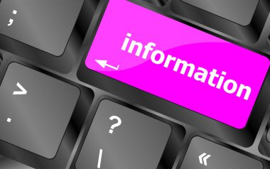 Bilgisayar pc klavye tuşuna ait bilgi kelimesi