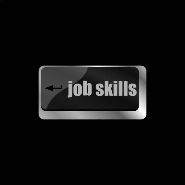 Computer Keyboard Job Skills Key Business Concept — Stock Photo, Image