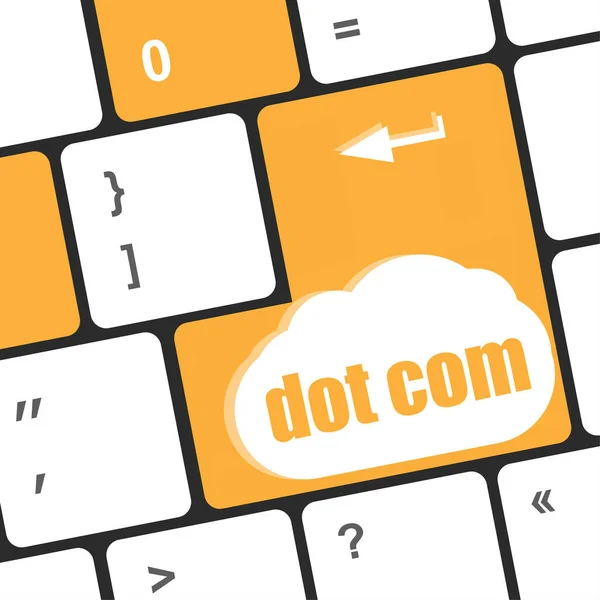 Dot Com Button Computer Keyboard Key — Stock Photo, Image