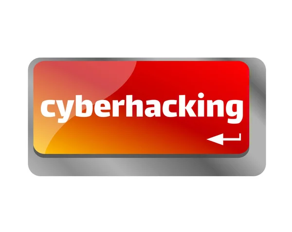 Cyberhacking Close Keyboard Enter Computer Key — Stock Photo, Image