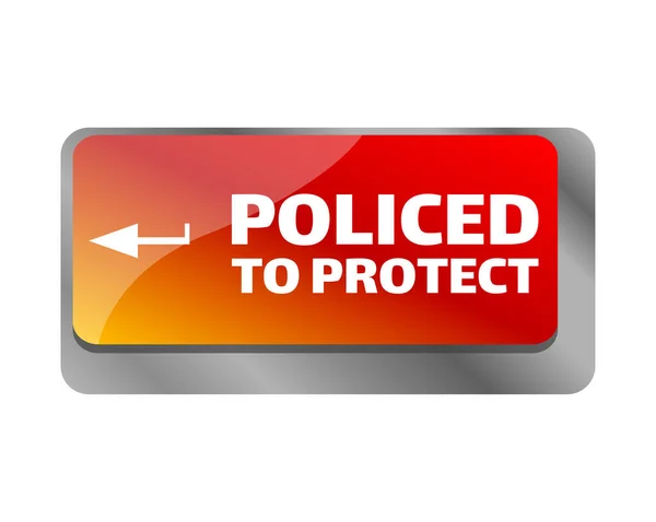 Policed Protect Close Keyboard Enter Computer Key — Stock Photo, Image