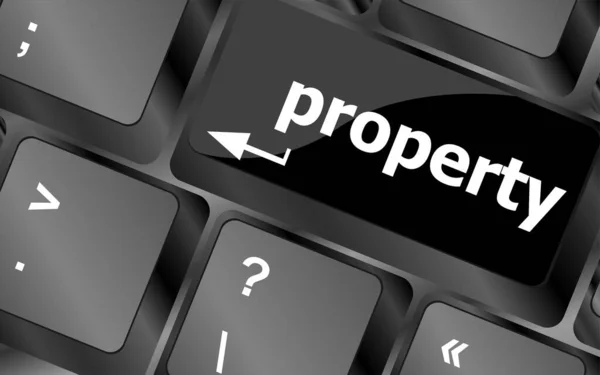 Property Message Keyboard Enter Key — Stock Photo, Image