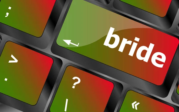 Computer Keyboard Button Text Bride — Stock Photo, Image