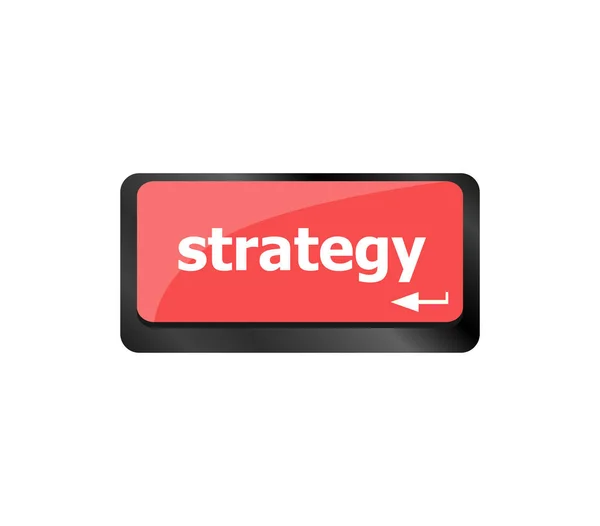 Strategy Button Computer Keyboard Key Button — Stock Photo, Image