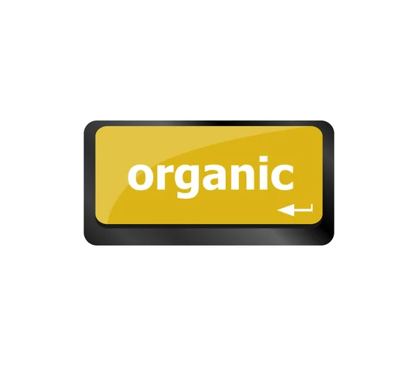 Organic Word Computer Keyboard Laptop Button — Stock Photo, Image