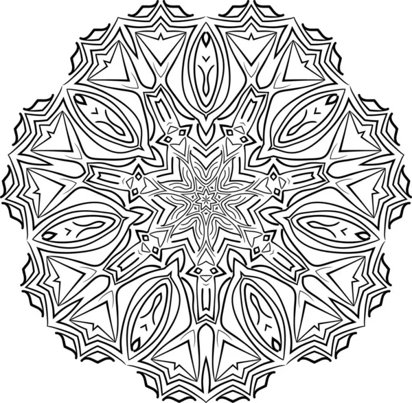 Mandala Isolato Sfondo Bianco Illustrazione Astratta Del Vettore Modello Struttura — Vettoriale Stock