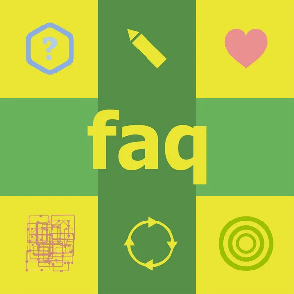 Text Faq Education Concept Frequently Asked Questions Can Used Workflow — Stock Photo, Image