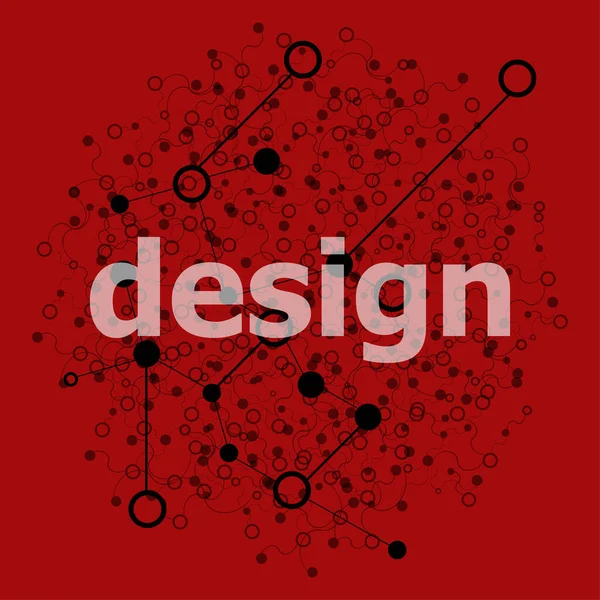 Diseño Texto Concepto Diseño Web Fondo Abstracto Con Puntos Líneas — Foto de Stock