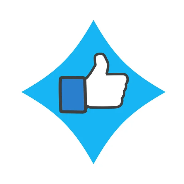 Facebook Thumbs Sign Facebook Well Known Social Networking Service Facebook — Stock Photo, Image