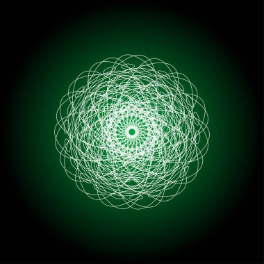 Tasarım şablonları için Mandala geriiloche spirografik unsurları sertifika, kupon, banka kartı ve davetiye filigranlarını gösterir