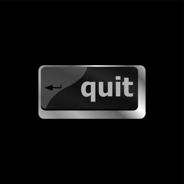 Quit Button Internet Computer Keyboard Key — Stock Photo, Image
