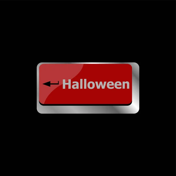 Tecla Teclado Con Tecla Halloween — Foto de Stock