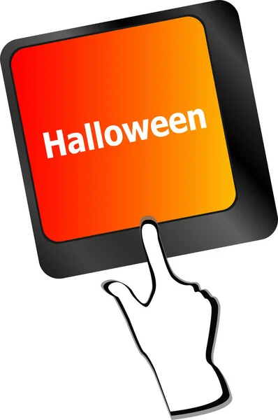 Touche Halloween Sur Les Touches Clavier Ordinateur Isolé — Photo