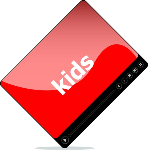 Video Movie Media Player Kids — Stock Photo, Image