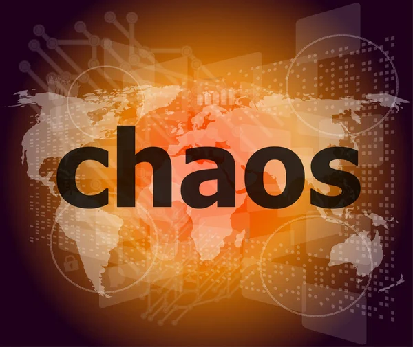 Chaos Word Business Digital Touch Screen — Stock Photo, Image