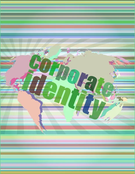 ビジネスコンセプト デジタル画面上の単語のコーポレートアイデンティティ — ストック写真