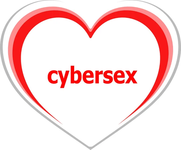 Texto Cybersex Conceito Social — Fotografia de Stock