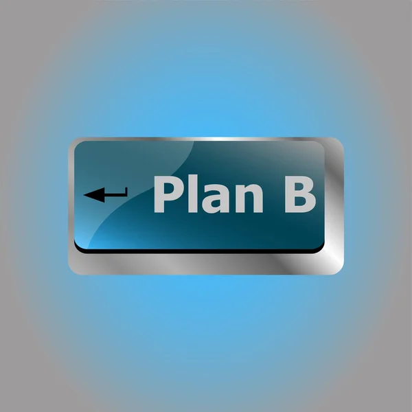 计算机键盘上的B计划键 业务概念 — 图库照片