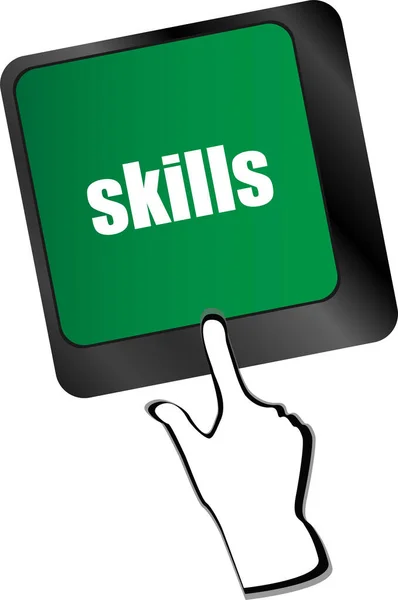 Skills Message Enter Key Keyboard — Stock Photo, Image