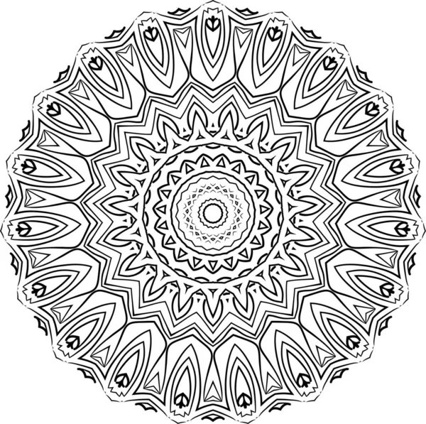 Mandala Isolé Sur Fond Blanc Illustration Vectorielle Modèle Abstrait Texture — Image vectorielle