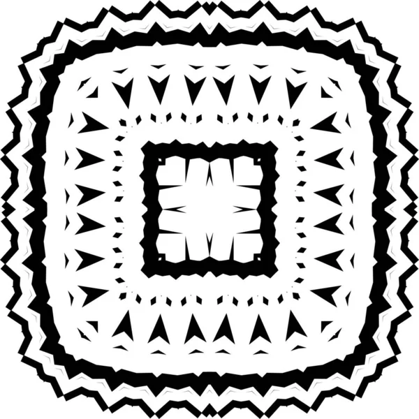 用于贺卡 案例打印等的Mandala 摘要模式 Diwali的图案黑白相间矢量说明 — 图库矢量图片