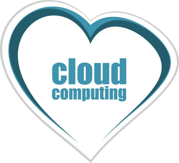 Palabras Computación Nube Concepto Empresarial — Foto de Stock