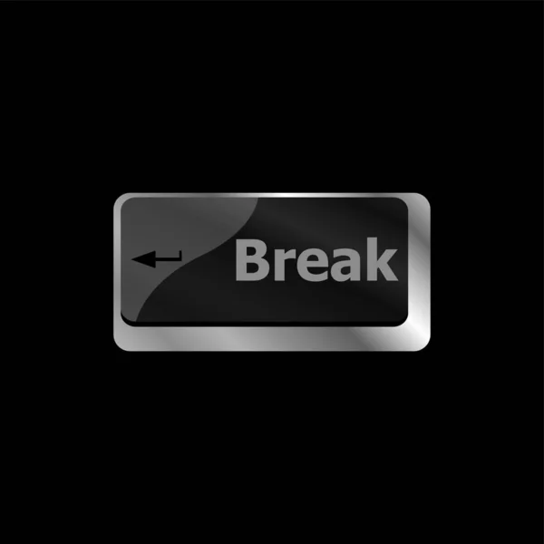 Computer Keyboard Break Button Business Concept — Stock Photo, Image